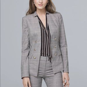 White House Black Market glen plaid blazer